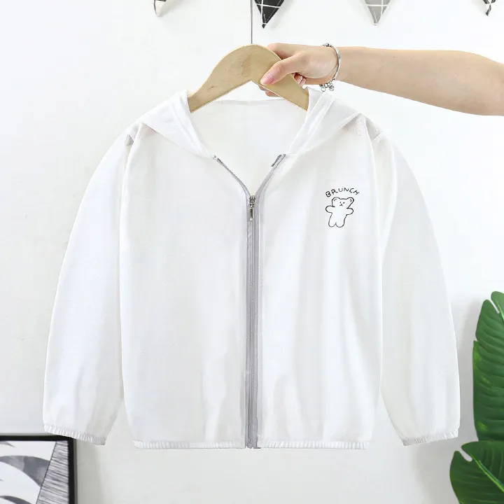 1pcs Boys' and Girls' Summer UV-Protective Thin Outerwear for Kids, Breathable Anti-UV Skin Coats.