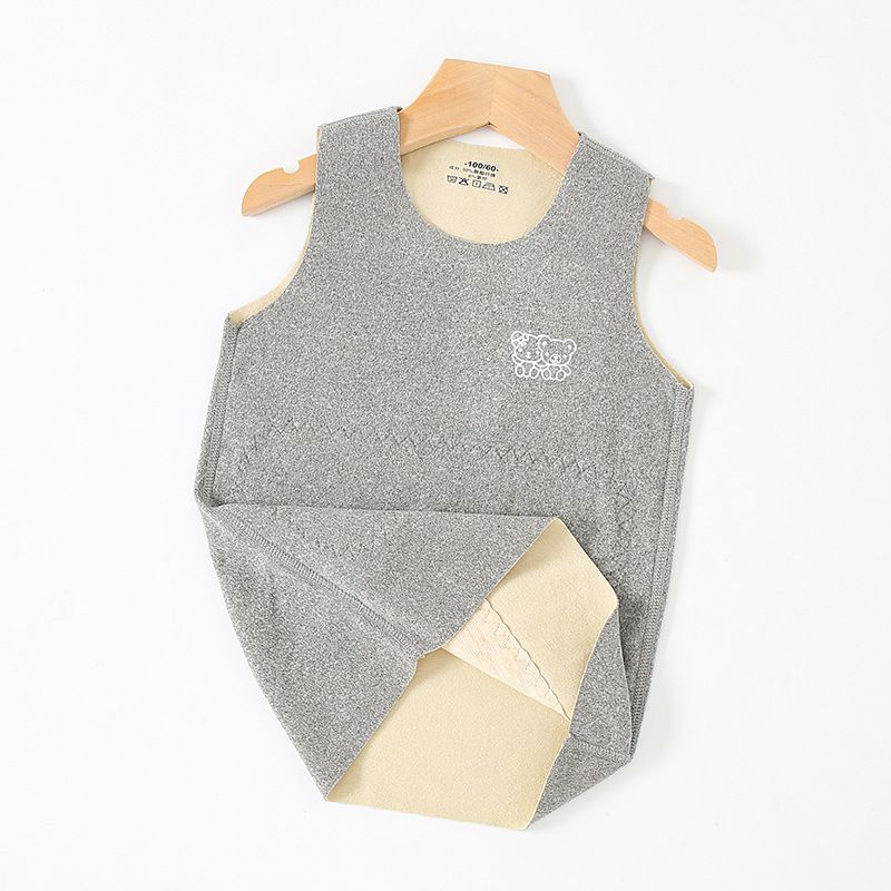 1pcs Children's patch abdominal protection baby vests for autumn and winter, with double-sided (A and B sides) seamless brushed fabric, suitable for both boys and girls.