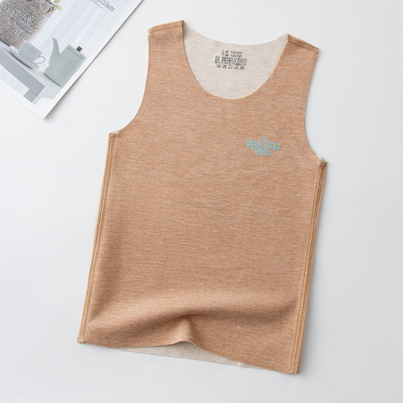 1pcs Antibacterial children's warm vests made of wool and silk, double-sided fleece seamless vests for both boys and girls. They are perfect as base layer shirts or waistcoats for autumn and winter.