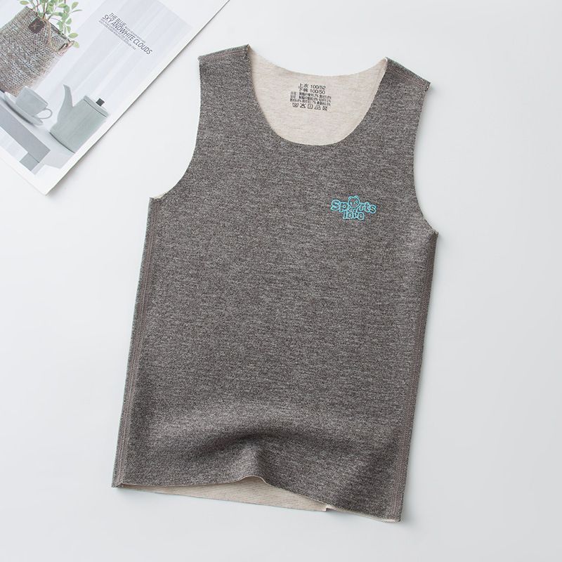 1pcs Antibacterial children's warm vests made of wool and silk, double-sided fleece seamless vests for both boys and girls. They are perfect as base layer shirts or waistcoats for autumn and winter.
