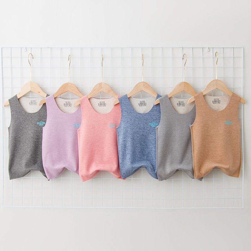 1pcs Antibacterial children's warm vests made of wool and silk, double-sided fleece seamless vests for both boys and girls. They are perfect as base layer shirts or waistcoats for autumn and winter.