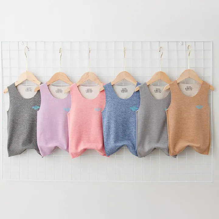 1pcs Antibacterial children's warm vests made of wool and silk, double-sided fleece seamless vests for both boys and girls. They are perfect as base layer shirts or waistcoats for autumn and winter.