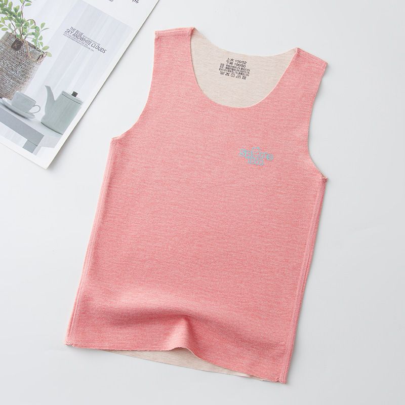 1pcs Antibacterial children's warm vests made of wool and silk, double-sided fleece seamless vests for both boys and girls. They are perfect as base layer shirts or waistcoats for autumn and winter.