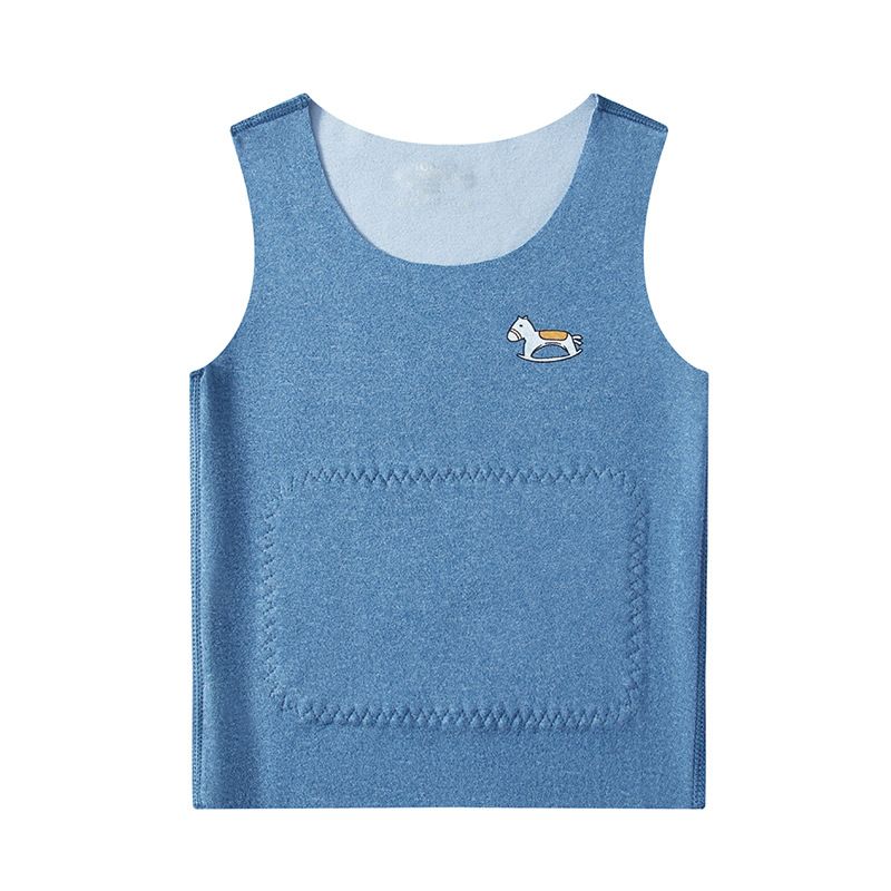 1pcs Autumn and Winter Children's Warm - up Vests. Seamless, with A and B sides. For boys and girls, suitable for inner - wear. With patch abdominal protection, ideal as base - layer waistcoats.