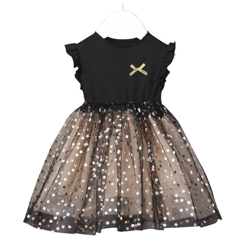 New Summer Dress for Baby Girls - Korean-style Cotton Puff Skirt with Tulle Princess Design, Extremely Fairy-like and Stylish