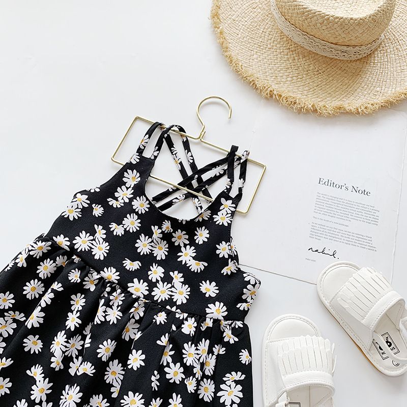 2025 Kids Summer Chiffon Dress
Girl's Sling Princess Dress | Daisy Floral Print Stylish Baby Dress