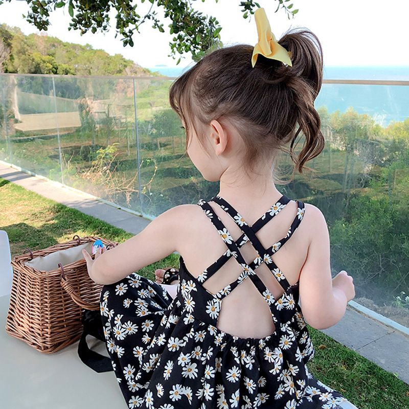 2025 Kids Summer Chiffon Dress
Girl's Sling Princess Dress | Daisy Floral Print Stylish Baby Dress