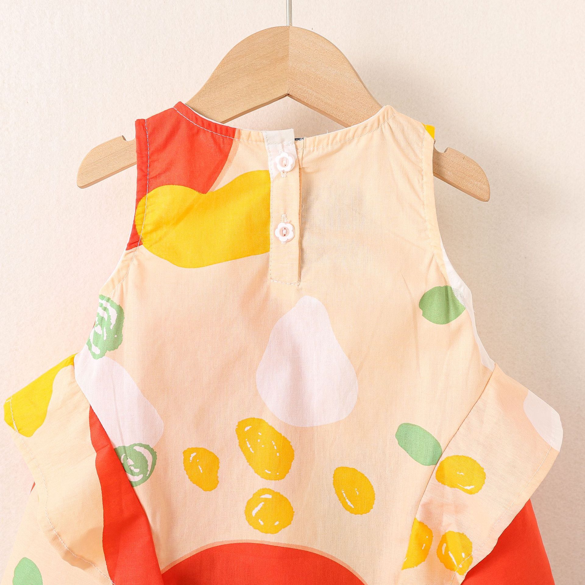 Girls' French-style Summer Dress - Sweet Bowknot Flutter Sleeve, Stylish & Chic for Travel Photography, New Arrival
