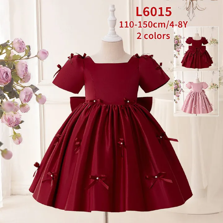 New Arrival Girls Princess Evening Gown with Bowknot, Stylish Catwalk Dress for Holiday Parties & Special Occasions
