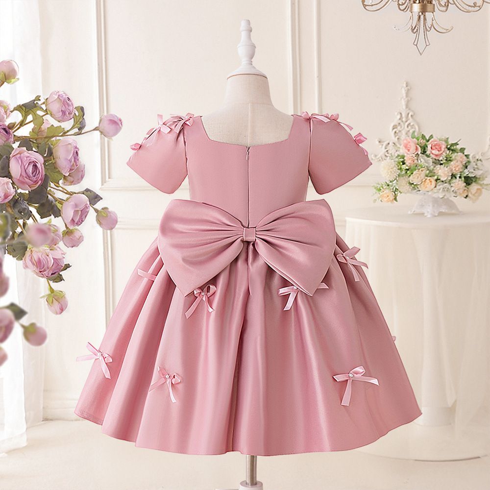 New Arrival Girls Princess Evening Gown with Bowknot, Stylish Catwalk Dress for Holiday Parties & Special Occasions