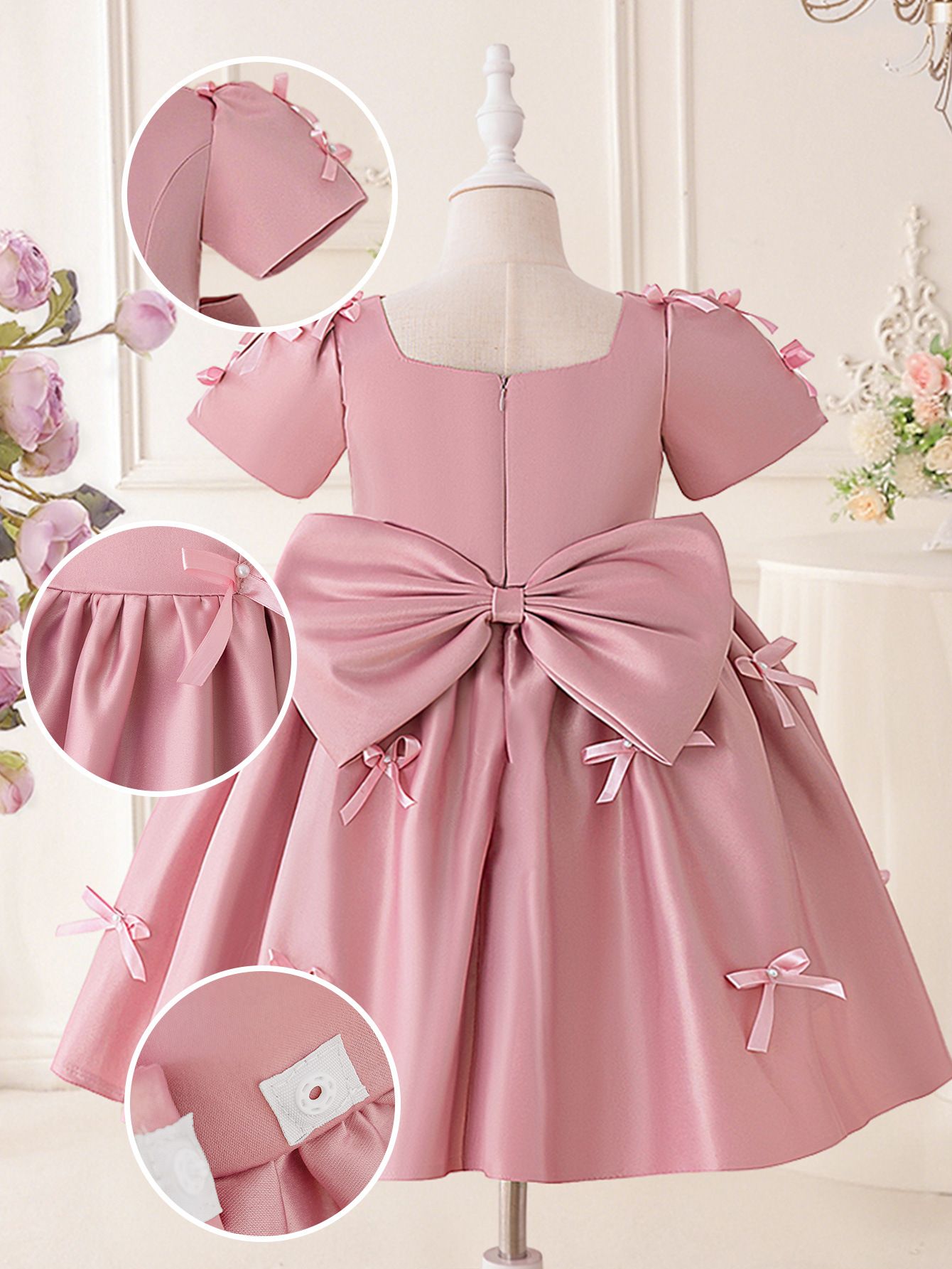 New Arrival Girls Princess Evening Gown with Bowknot, Stylish Catwalk Dress for Holiday Parties & Special Occasions