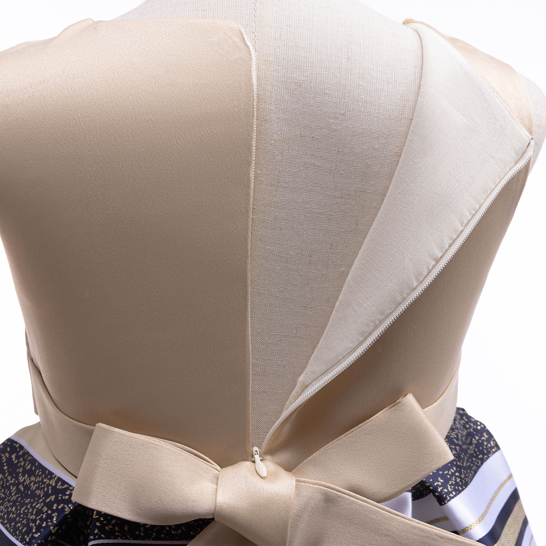 Girls Striped Sleeveless Princess Dress with Big Bowknot, Kids Party Formal Gown