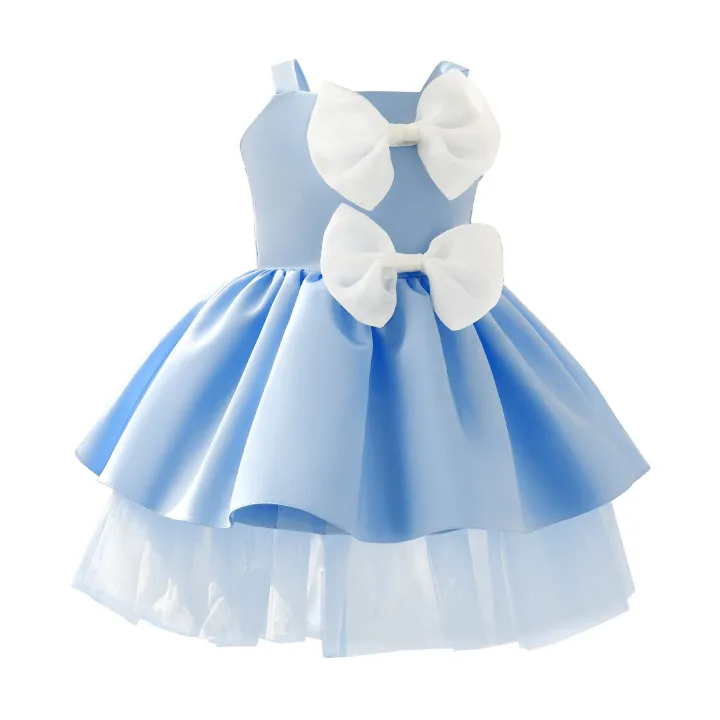 2026 Champagne Toddler Girls Birthday Princess Dress - Luxury Formal Evening Gown for Little Kids