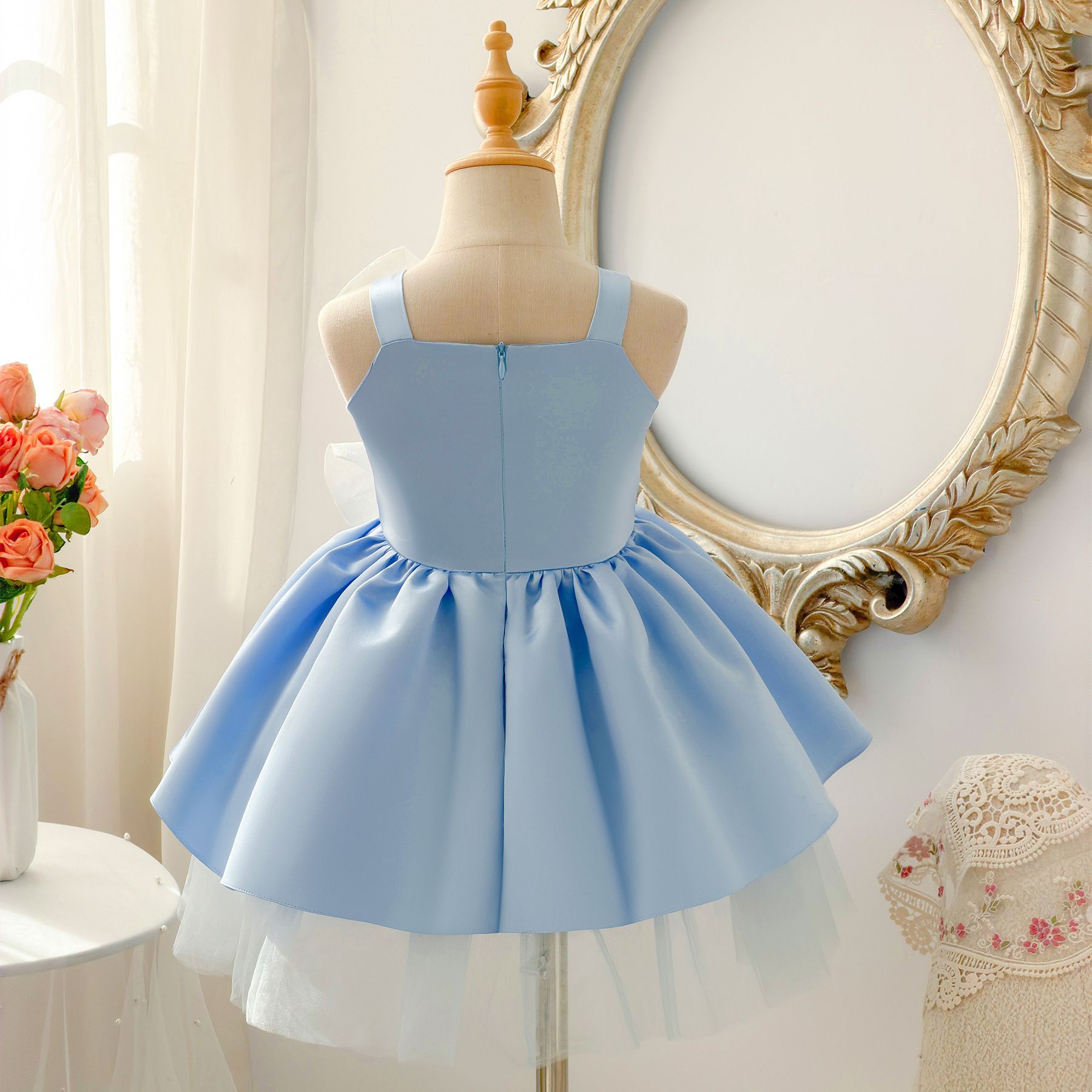 2026 Champagne Toddler Girls Birthday Princess Dress - Luxury Formal Evening Gown for Little Kids