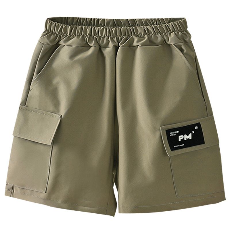 1pcs New Summer Style Children's Cargo Pants, Boys' Casual Five-Point Pants, Lightweight Baby Pants & Kids' Trousers
