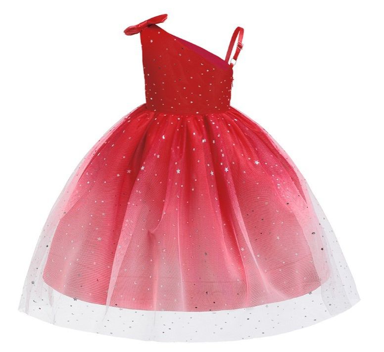 Girls' dresses new children's clothing little girl princess dress sequins Christmas performance dress dresses children's mesh child dress