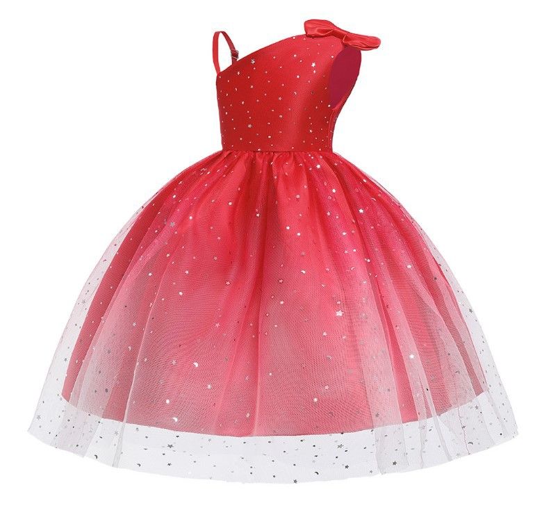 Girls' dresses new children's clothing little girl princess dress sequins Christmas performance dress dresses children's mesh child dress