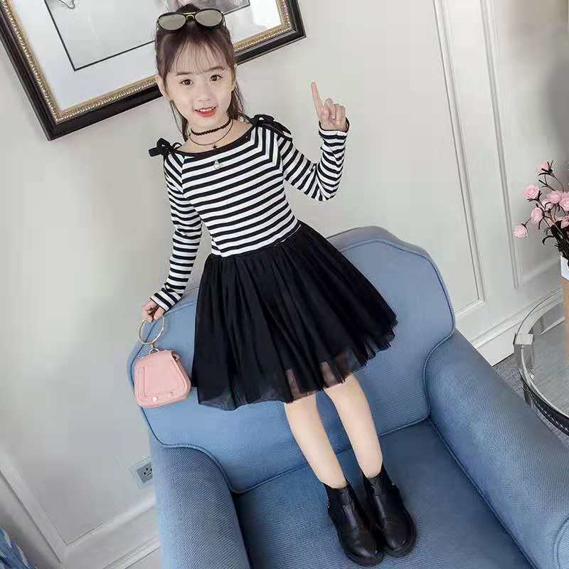 Girls Korean Fashion Striped Dress, Cotton Knit Off Shoulder Mesh Tulle Dress, New Arrival Kids Casual Party Dress





Girls Korean Fashion Striped Dress, Cotton Knit Off Shoulder Mesh Tulle Dress,
