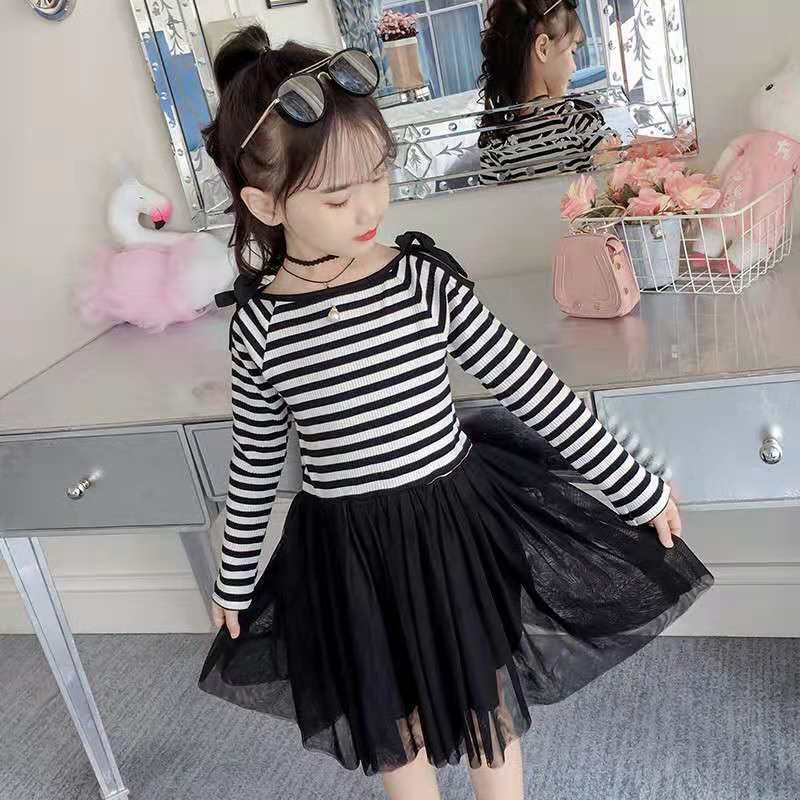 Girls Korean Fashion Striped Dress, Cotton Knit Off Shoulder Mesh Tulle Dress, New Arrival Kids Casual Party Dress





Girls Korean Fashion Striped Dress, Cotton Knit Off Shoulder Mesh Tulle Dress,