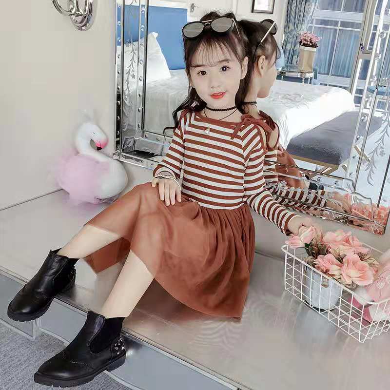 Girls Korean Fashion Striped Dress, Cotton Knit Off Shoulder Mesh Tulle Dress, New Arrival Kids Casual Party Dress





Girls Korean Fashion Striped Dress, Cotton Knit Off Shoulder Mesh Tulle Dress,