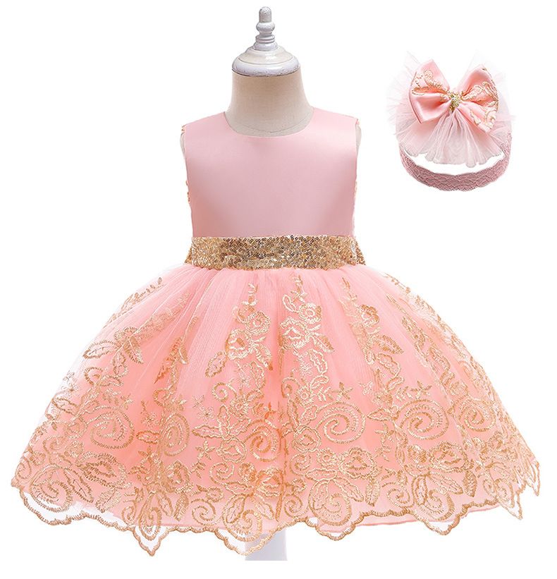 Children's dress sequined princess dress female toddler baby birthday party dress baby dress 1-5 years old