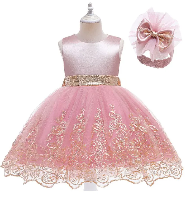 Children's dress sequined princess dress female toddler baby birthday party dress baby dress 1-5 years old