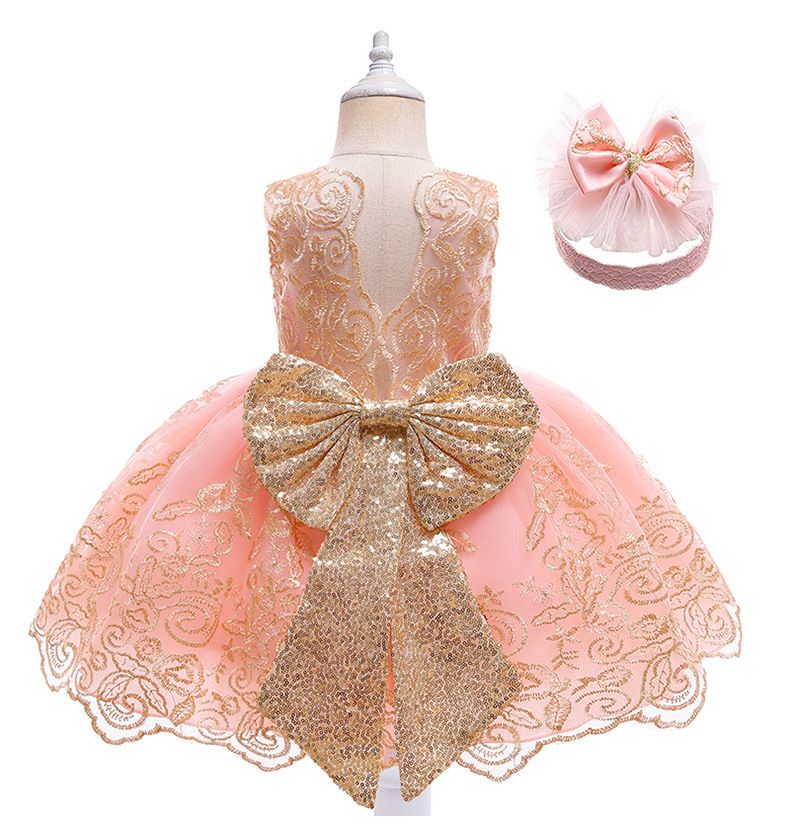 Children's dress sequined princess dress female toddler baby birthday party dress baby dress 1-5 years old