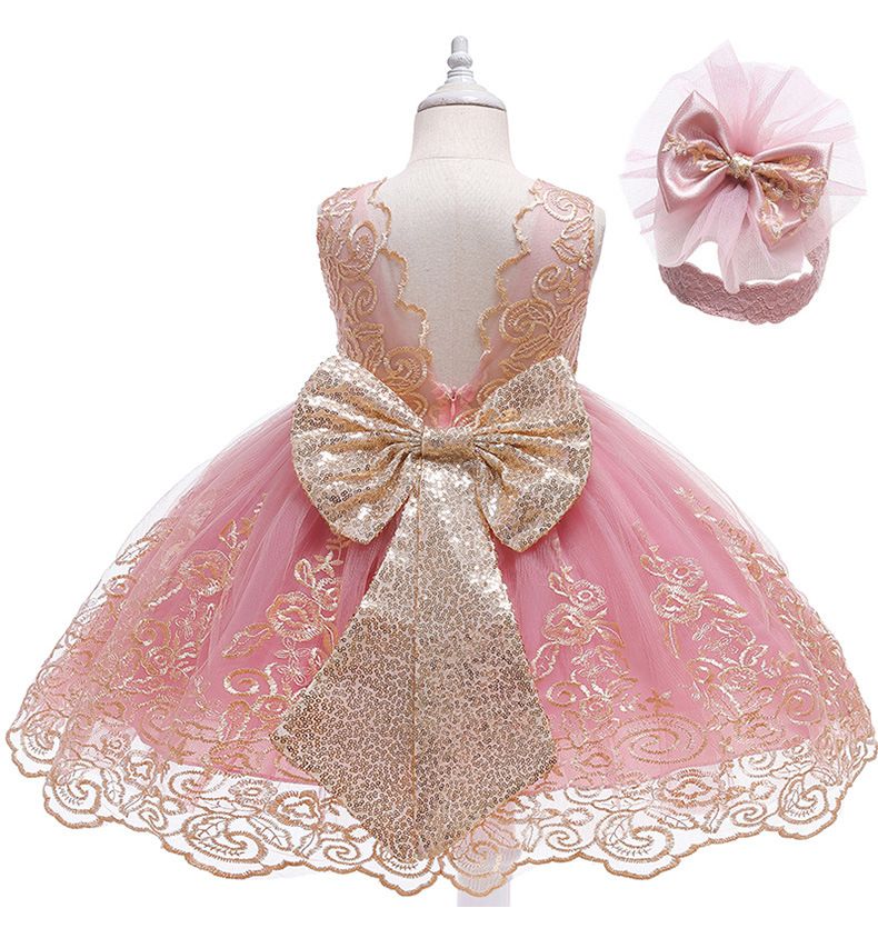 Children's dress sequined princess dress female toddler baby birthday party dress baby dress 1-5 years old