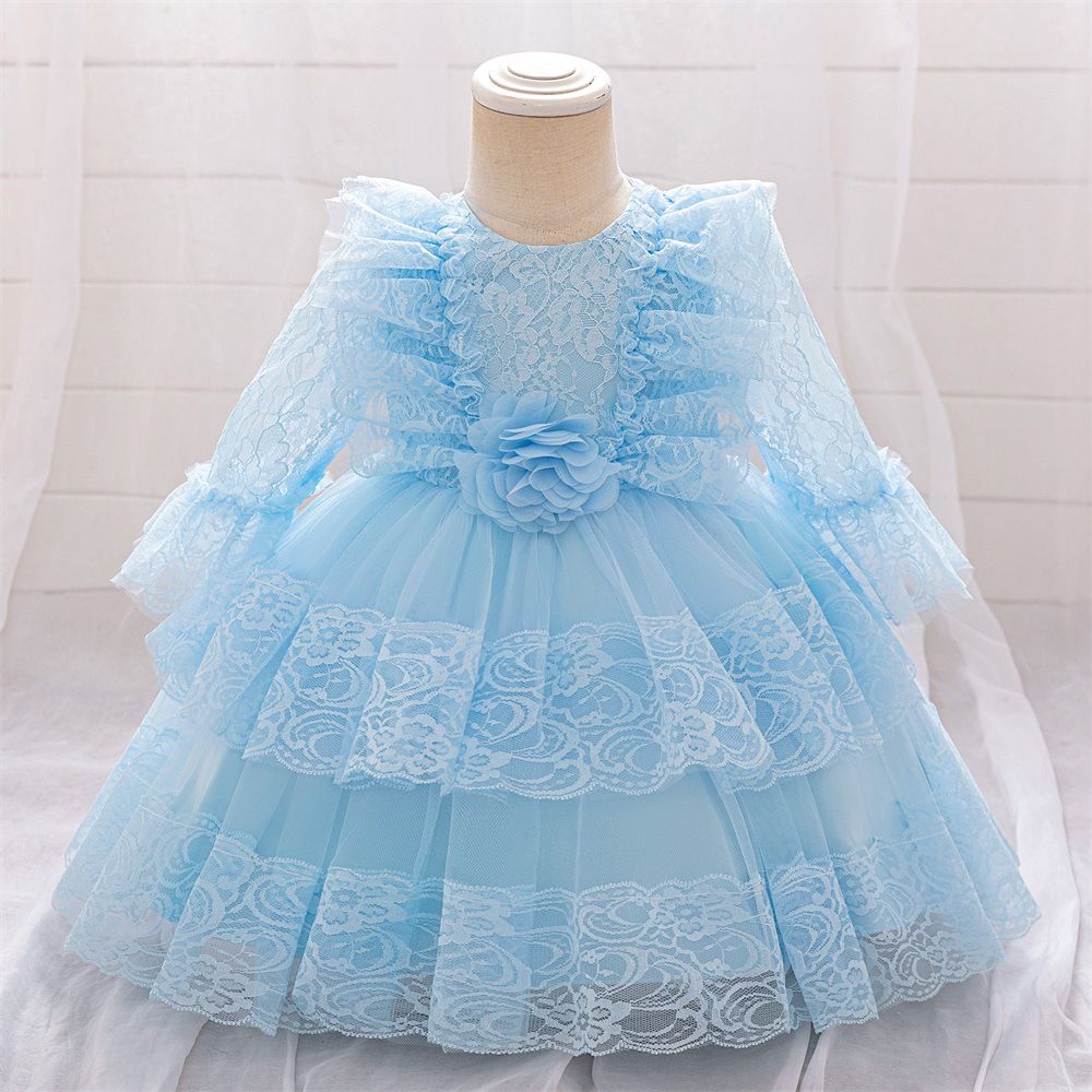 New children's dress princess dress baby week puffy yarn birthday yangqi piano flower girl wedding dress