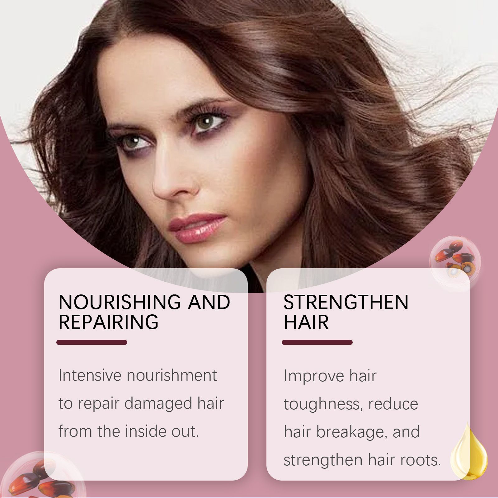 EELHOE Batana Oil Hair Care Essential Oil Moisturizing And Repairing Dried Hair Hydrating Hair Care Oil Submissive Essential Oil Repairs Frizzy Hair Deep Nourishes Scalp Smooth Hair Conditioner Hair M