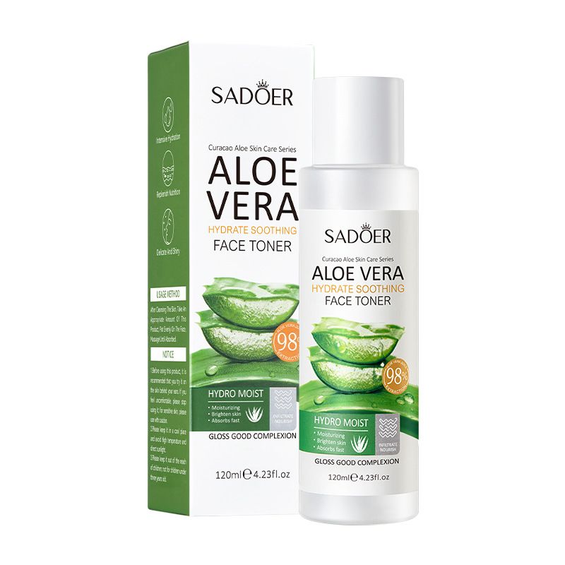 9PCS Aloe Vera Hydrating Skin Care Set Face Toner + Face Cleanser + Face Serum + Face Spray + 5PCS Face Mask