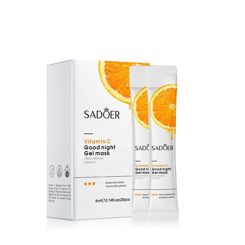 24PCS Sadoer Vitamin C Hydrating Whitening Skin Care Set Face Toner + Face Cleanser + Face Essence + Hydration Spray + 20pcs Sleeping Masks