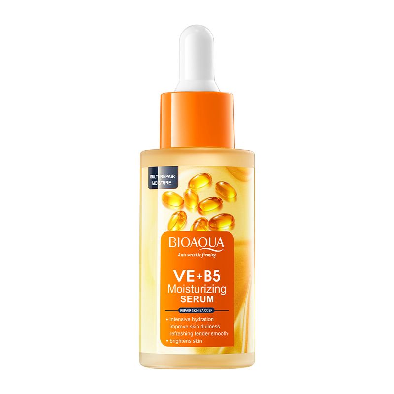9PCS BIOAOUA Vitamin E + B5 Moisturizing Skin Care Set Face Toner + Face Cleanser + Deep Nourish Care Face Serum + Hand Cream + 5PCS Facial Masks