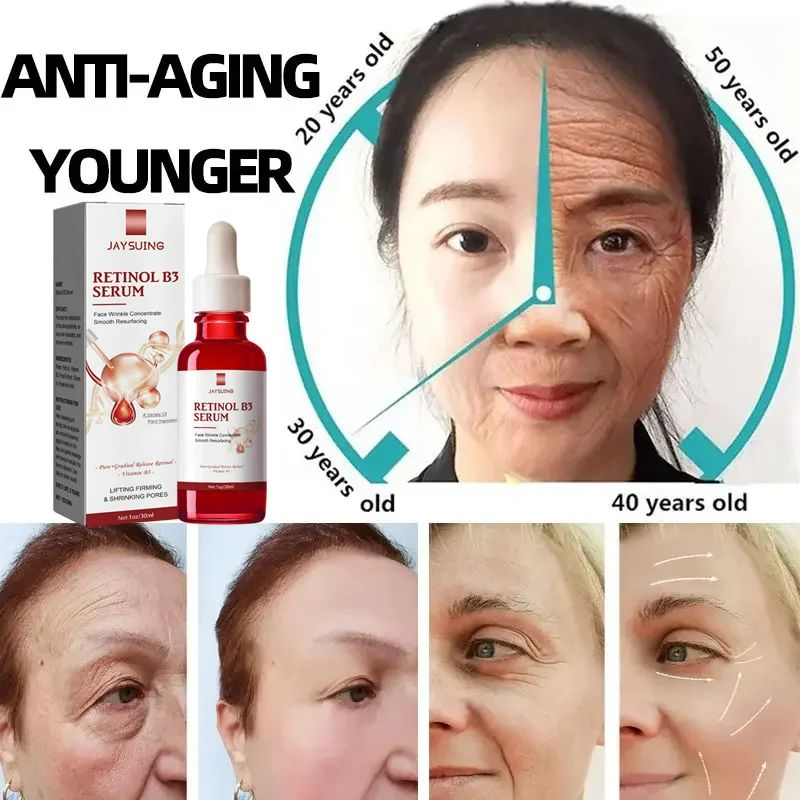Retinol Facial Essence Wrinkle Remover Face Serum Instant Firming Anti-Aging Lifting Facial Cream Fade Fine Lines Serum Anti-Wrinkle Moisturizing Retinol Serum Face Neck Skin Care Serum