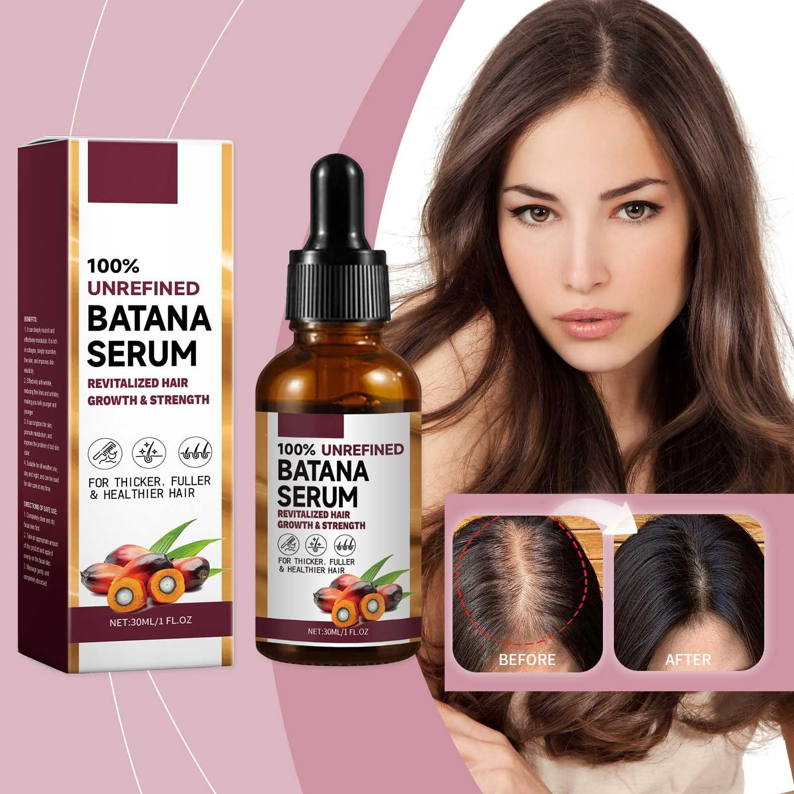 EELHOE Batana Oil Hair Care Essential Oil Moisturizing And Repairing Dried Hair Hydrating Hair Care Oil Submissive Essential Oil Repairs Frizzy Hair Deep Nourishes Scalp Smooth Hair Conditioner Hair M