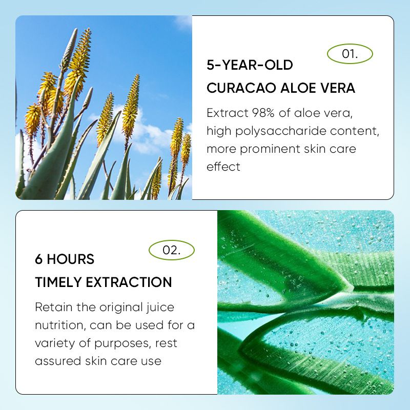 2PCS Aloe Vera Face Cleanser + Face Essence Hydrating Moisturizing Skin Care Set