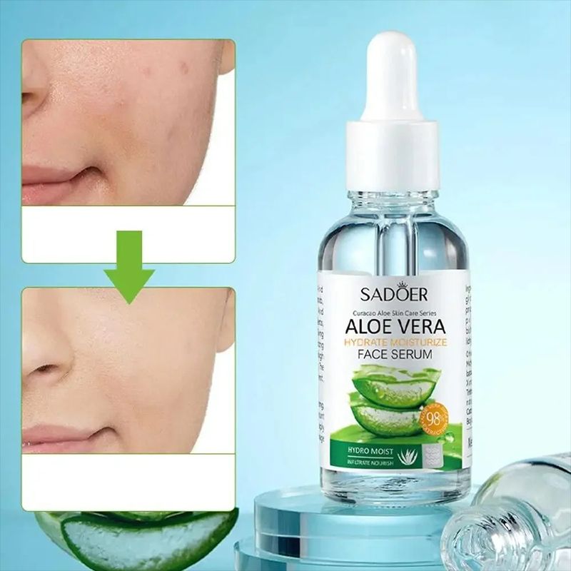 4PCS Aloe Vera Hydrating Skin Care Set Face Cleanser + Face Serum + Face Spray + Hand Cream