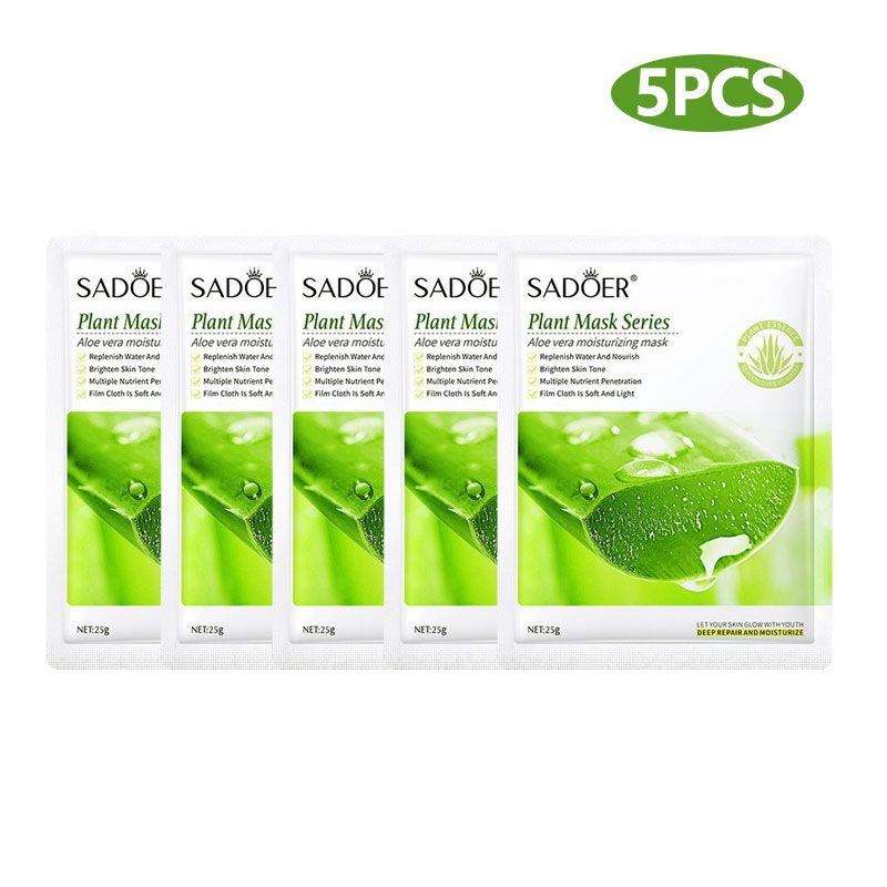 9PCS Aloe Vera Hydrating Skin Care Set Face Toner + Face Cleanser + Face Serum + Face Spray + 5PCS Face Mask