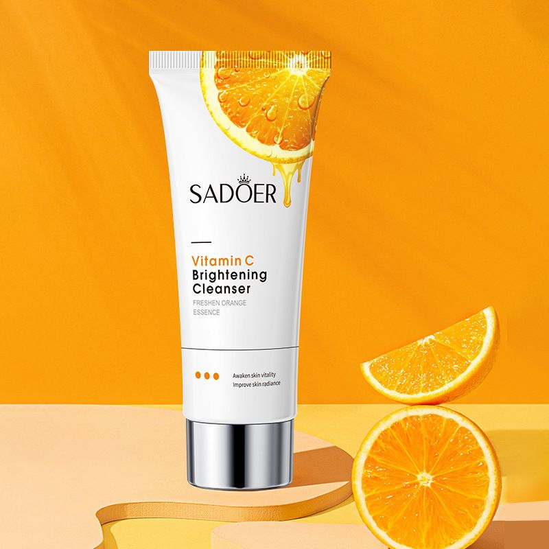 12PCS Vitamin C Brightening Blackhead Removal Hydration Repair Skin Care Set Whitening Face Cleanser + Face Serum + Face Cream + Lip Balm + 8PCS Blackhead Removal Mask