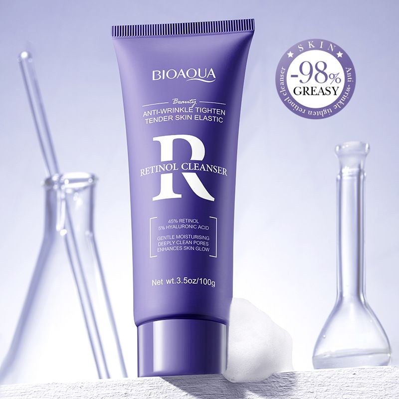 9PCS BIOAOUA Retinol Anti-Wrinkle Firming Skin Care Set Face Cleanser + Face Serum + Face Cream + Eye Cream + 5PCS Face Masks