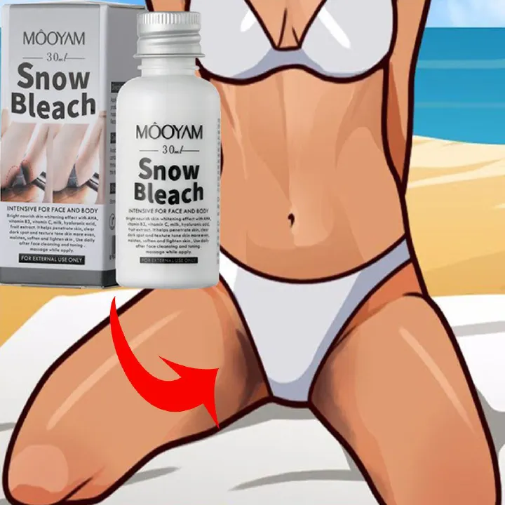 Snow Bleach Cream Body Whitening Cream Remove Thigh Inner Joint Dark Melanin Knee Bleach Private Part Whiten Lighten Moisturize Brighten Body Skin Care Bleaching Cream