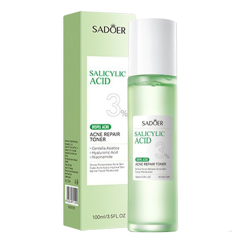 9PCS Salicylic Acid Dispel Acne Set Acne Repair Face Cream + Lighten Acne Marks Face Cleanser + Anti-Acne Repair Toner + Acne Removal Face Serum + 5PCS Acne Sooth Repair Hydrate Facial Masks