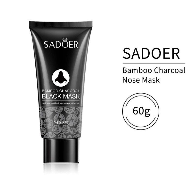SADOER 4PCS Skin Care Set Vitamin C Whitening Blackhead Removing Set Face Cleanser + Vitamin C Face Serum + Face Cream + Bamboo Charcoal Blackhead Removal Mask + Moisturizing Lip Balm