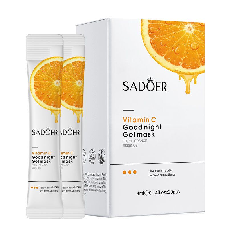 SADOER 27PCS Skin Care Set Vitamin C Hydrating Whitening Face Toner + Face Lotion + Face Cleanser + Vitamin C Face Serum + Eye Cream + 20PCS Sleeping Mask + Hand Cream + Lip Balm