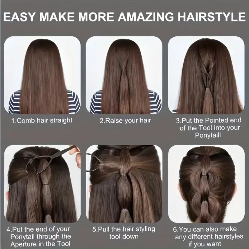 6 PCS/Set Hair Brush Set Hairdressing Spray Bottle Kit Hair Braiding Loop Rat Tail Comb Teasing Hair Brush Edge Control Hair Brush Mist Sprayer Hair Styling Tools