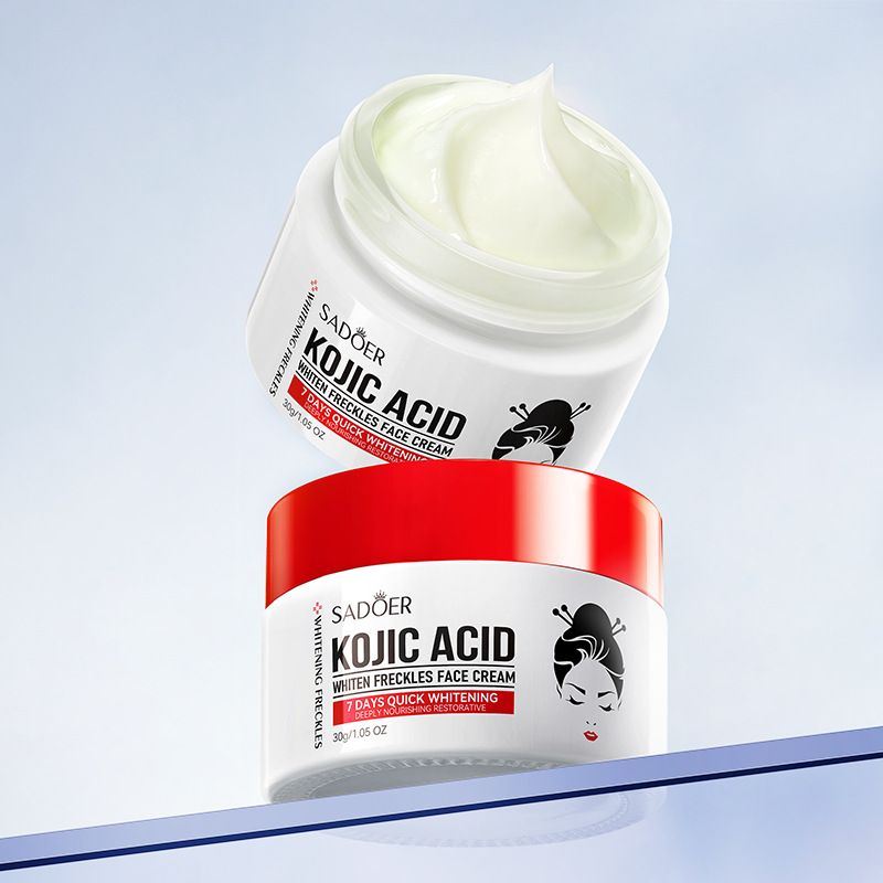 SADOER Kojic Acid Face Cream Remove Pigment Melanin Whitening Remove Dark Spots Cream Nourishing Brighten Moisturizing Freckle Removing Skin Care Face Cream