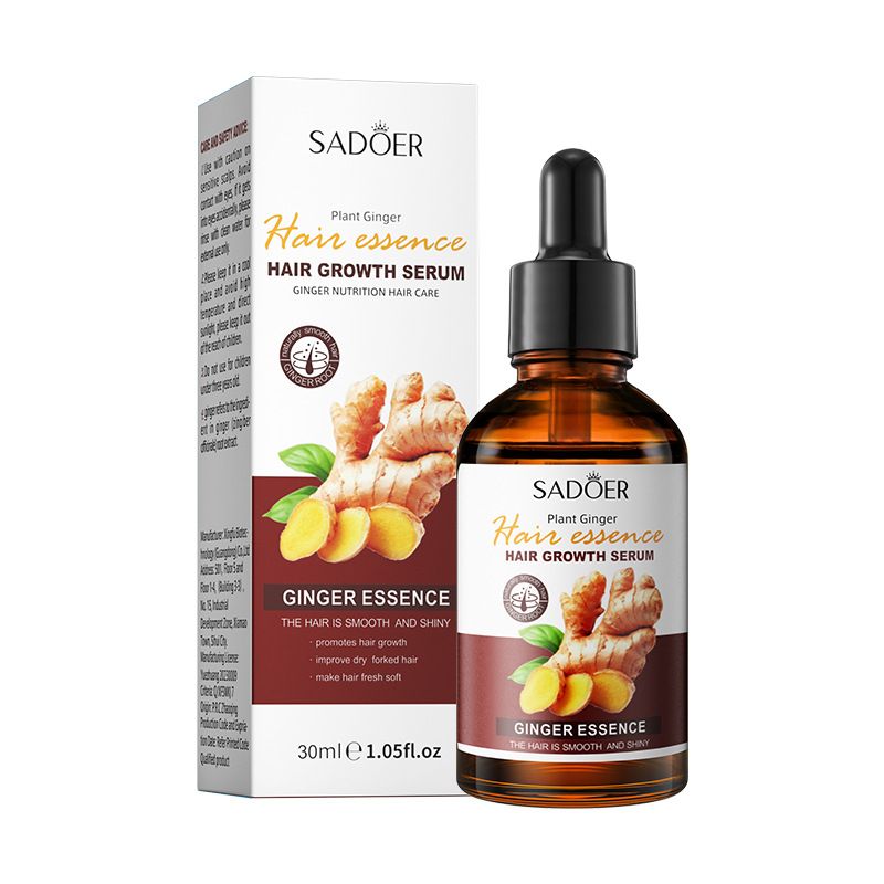 SADOER Ginger Hair Growth Serum Hair Repair Hair-care Conditioner Hair Essential Oil Anti Frizz Nourishing Hydrating Hair Care Essence