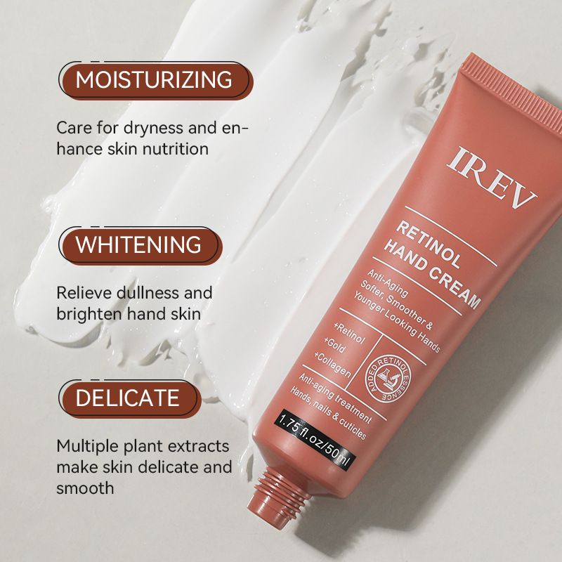 IREV Retinol Hand Cream Exfoliating Hydrating Repair Cream Whitening Anti-aging Hand Cream Nourishing Prevents Cracking Moisturizing and Non-greasy Hand Treatment Cream