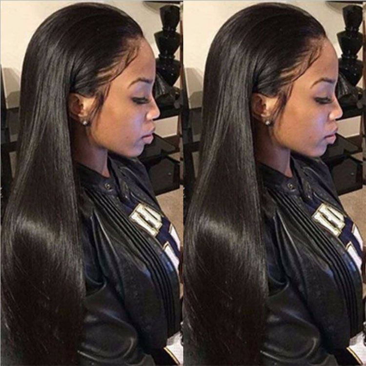 African Lady Long Straight Hair Synthetic Wig Women Middle Parting Long Straight Wigs Daily Clothing Match Party Dress Up Accessories