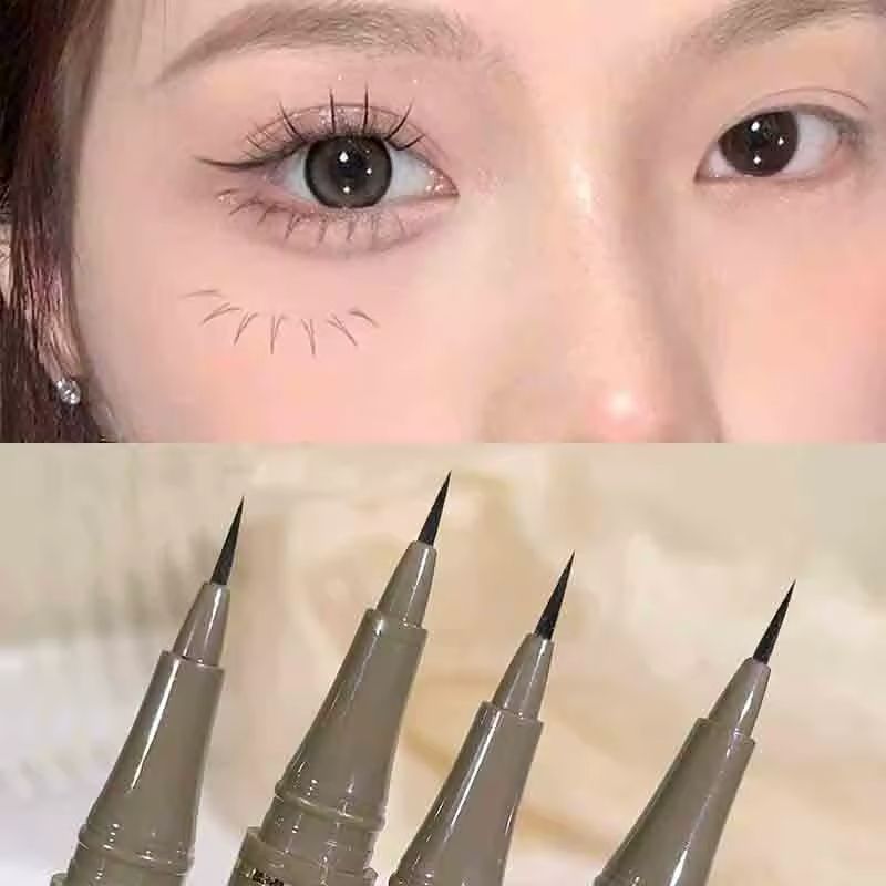 Ultra Thin Black Lower Eyelash Eyeliner Pen Waterproof Lasting Smooth Lying Silkworm Eyes Liner Pencils Eye Makeup Tools Liquid Eyeliner